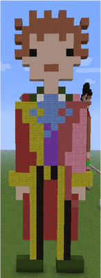 Minecraft Pixel Art Sixth Doctor