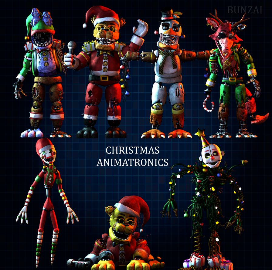 [C4d R19} Christmas Animatronics 2023 by MrWitheredFreddy on DeviantArt