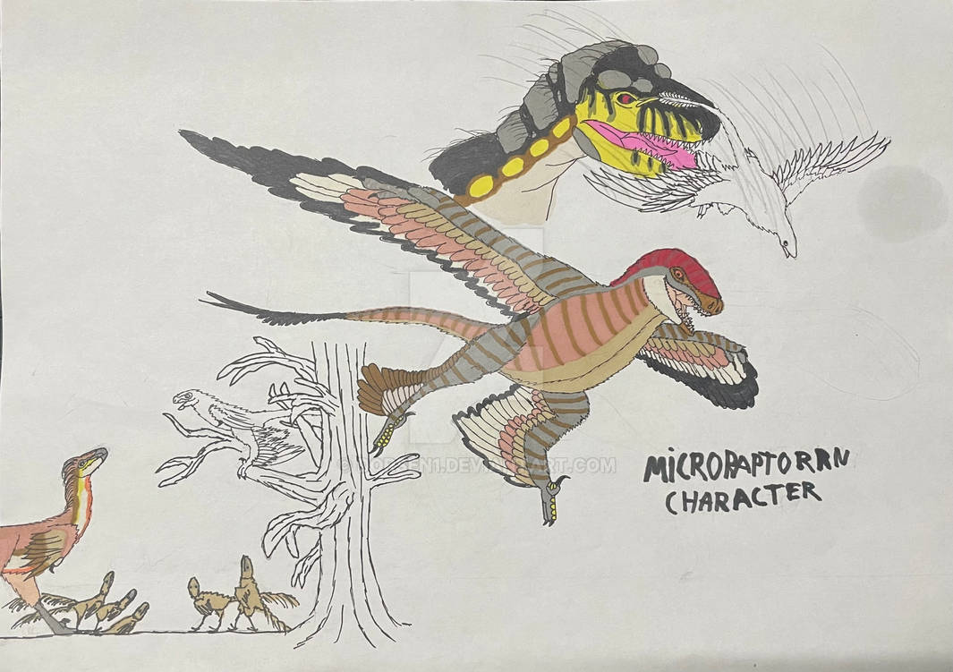 Microraptoran character by Dorsen1 on DeviantArt