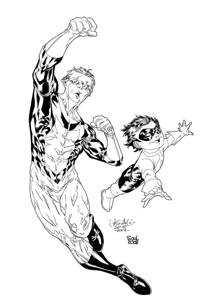 Invincible and Kid Omni-Man by SpiderGuile on DeviantArt