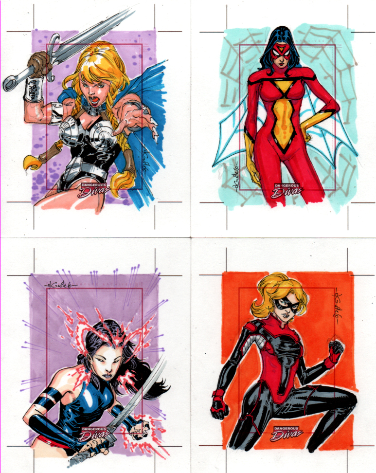 Marvel Dangerous Divas cards 3