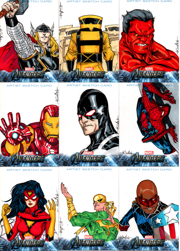 Avengers sketchcards set 2