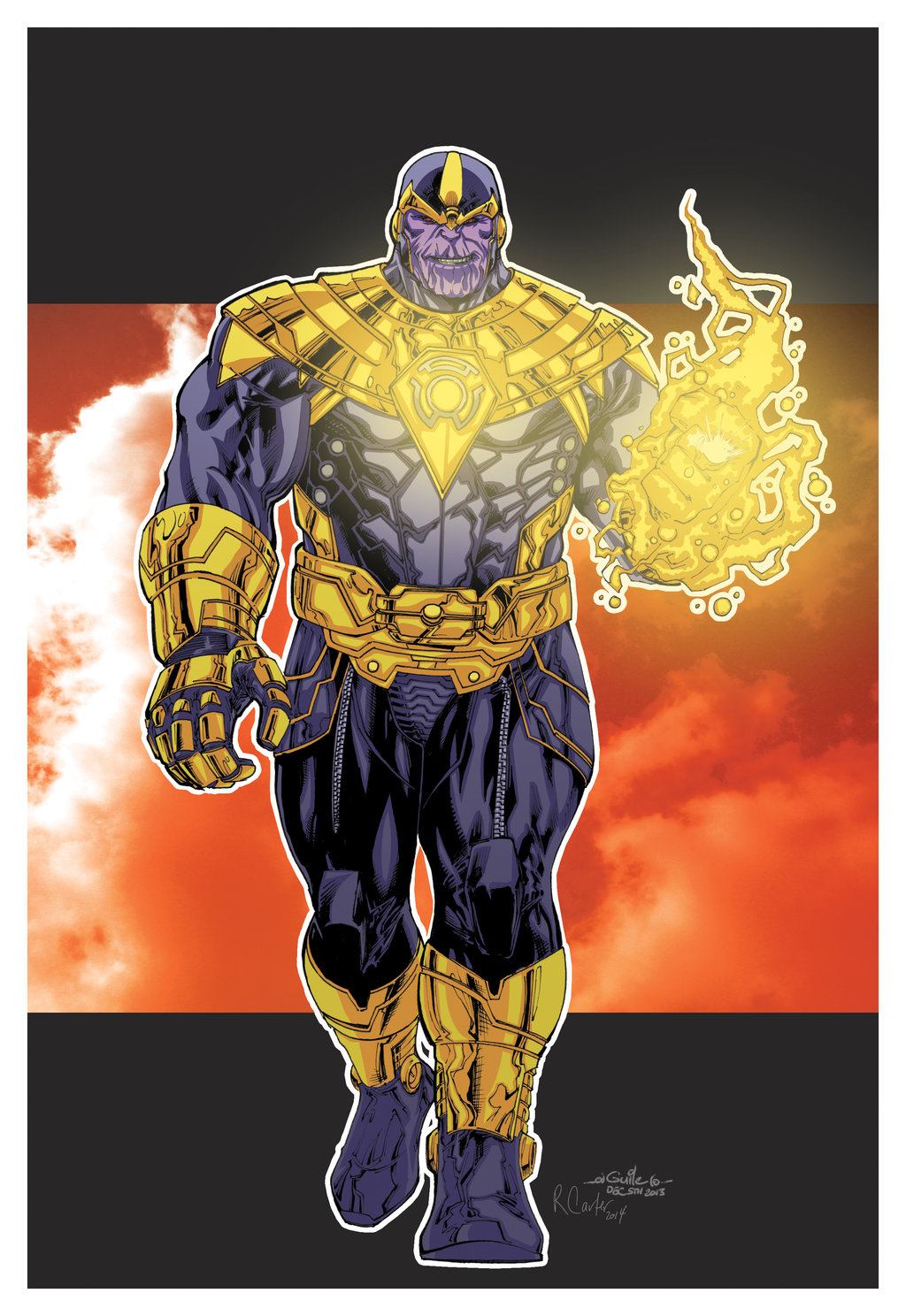 Thanos Of Sinestro Corps - Ryan Carter Colors