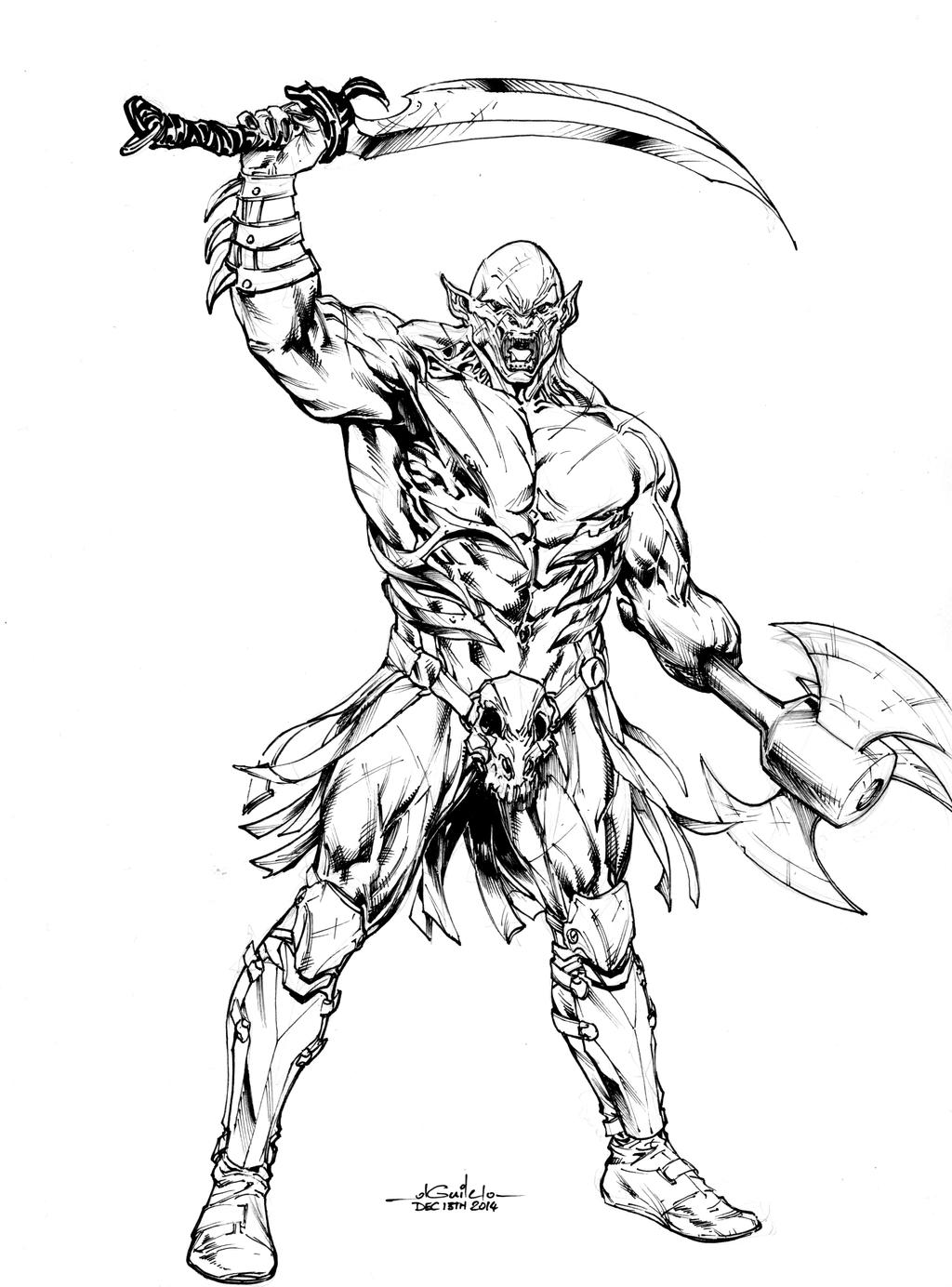 Azog the Defiler - Drink'n'Draw Dec13th2014 by SpiderGuile on DeviantArt