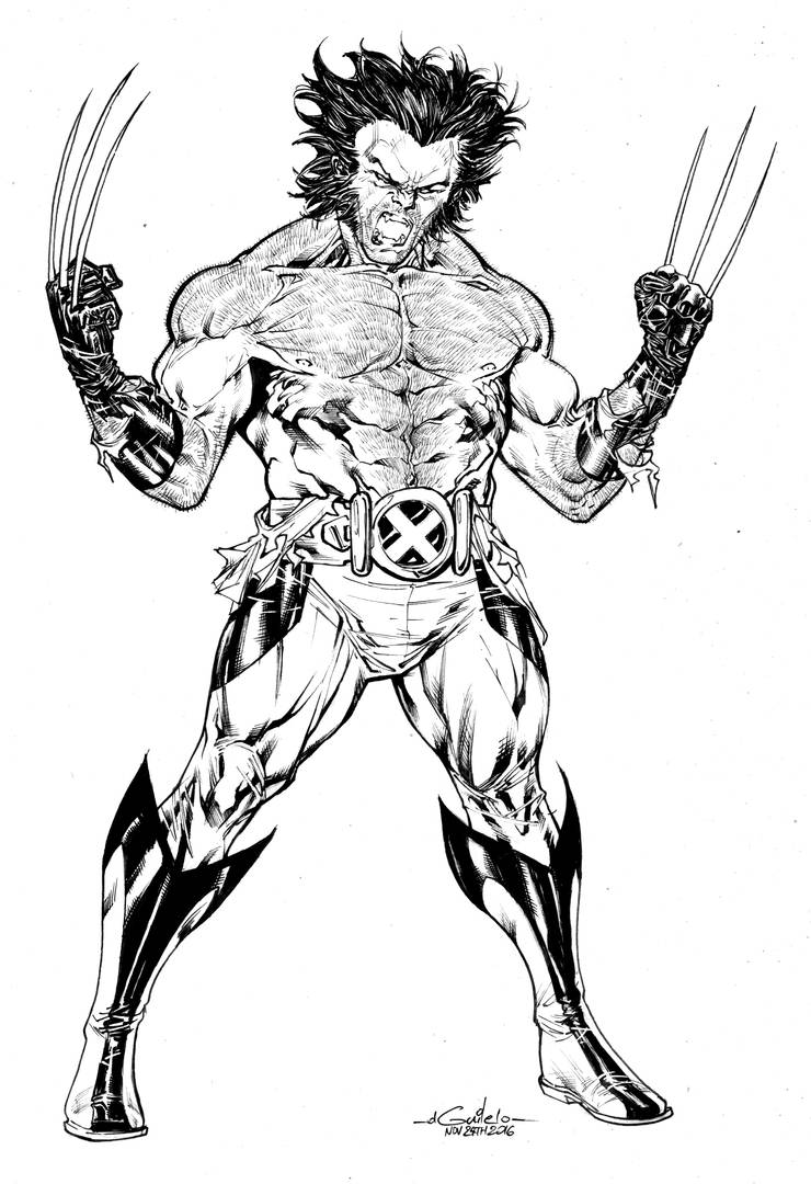 Раскраска Супергерои Росомаха