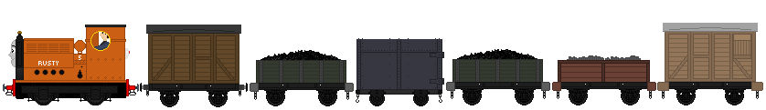 Rusty and His Goods Train by superherofan2003 on DeviantArt