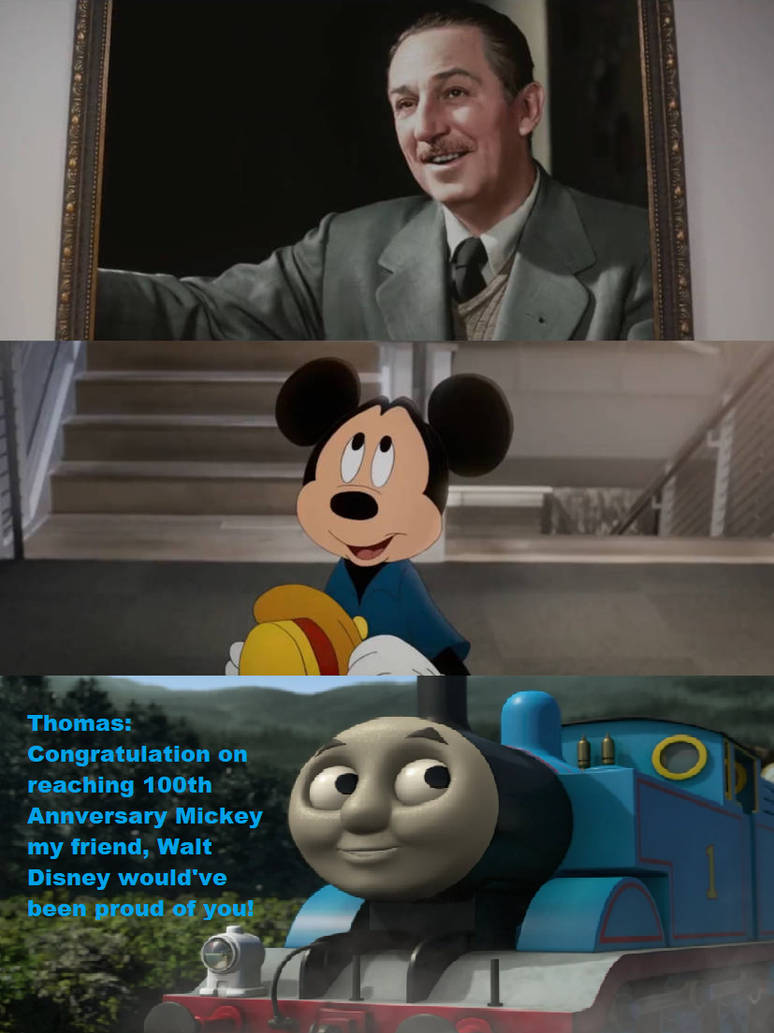 Thomas is moved by Mickey talking to Walt Disney by superherofan2003 on ...