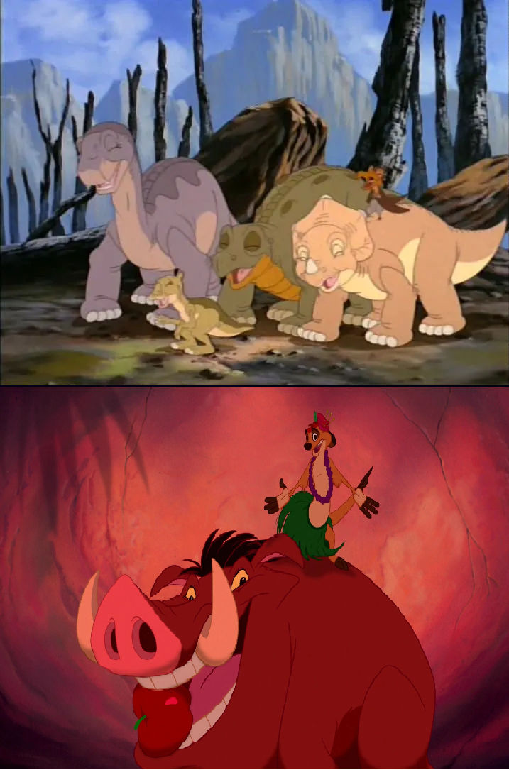 Timon Friend Littlefoot and Friends laugh at Timon and Pumbaa by superherofan2003 on ...