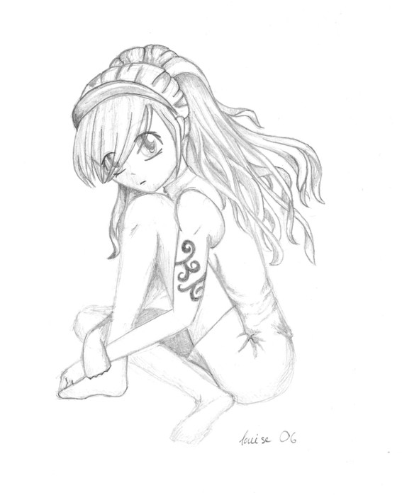 Sad Anime Girl Sitting By Louisedk On Deviantart