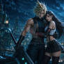 Cloud and Tifa embrace
