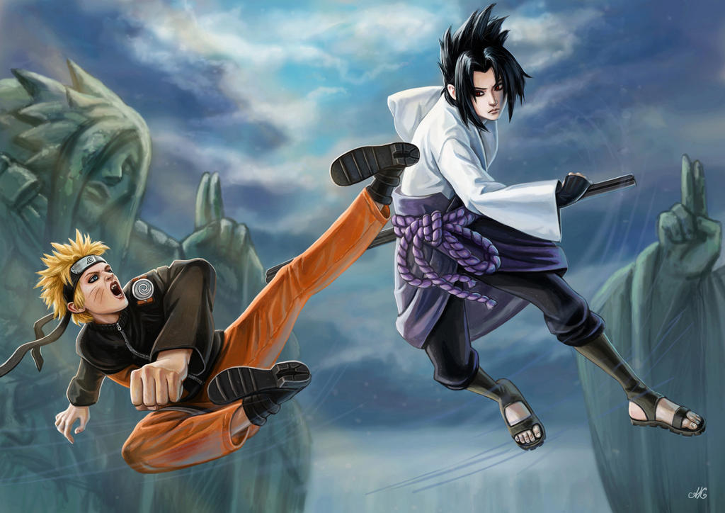 Fight Sasuke and Naruto by EileenDrawArt on DeviantArt