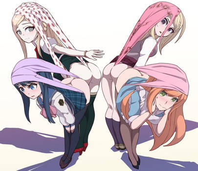 Wedgie anime girls 