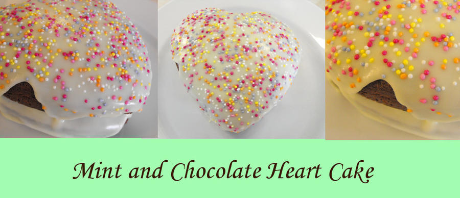 Mint Chocolate Heart Cake
