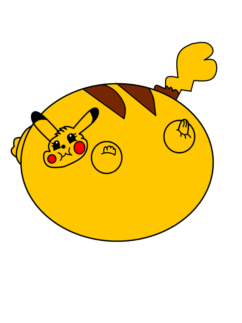 Inflated Pikachu by therealluckylucario on DeviantArt