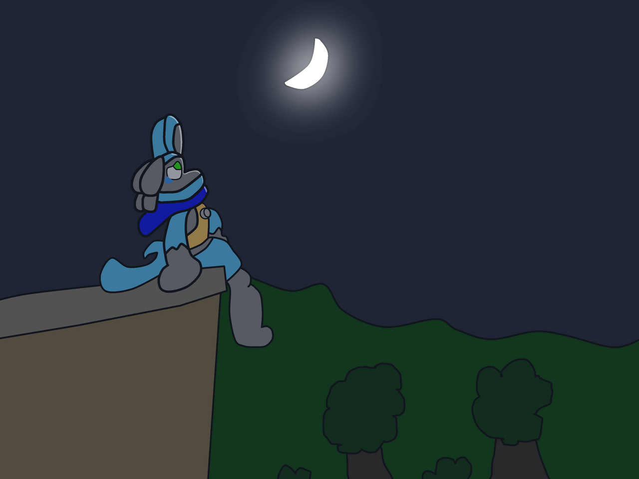 Looking at the moon