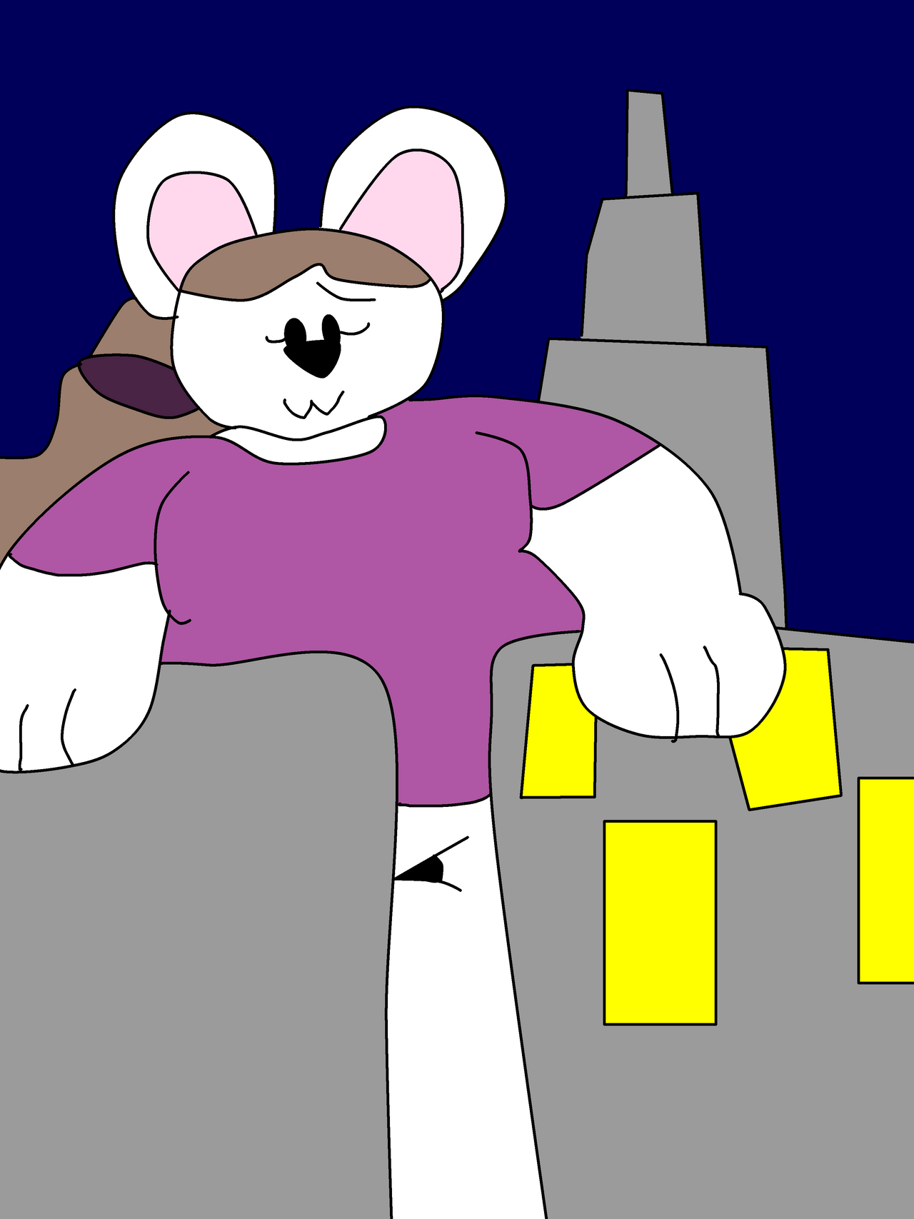 Big bunny on the city