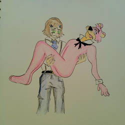 Hideyoshi Kinoshita and Snaglepuss acting together by Quillsh-Wammy