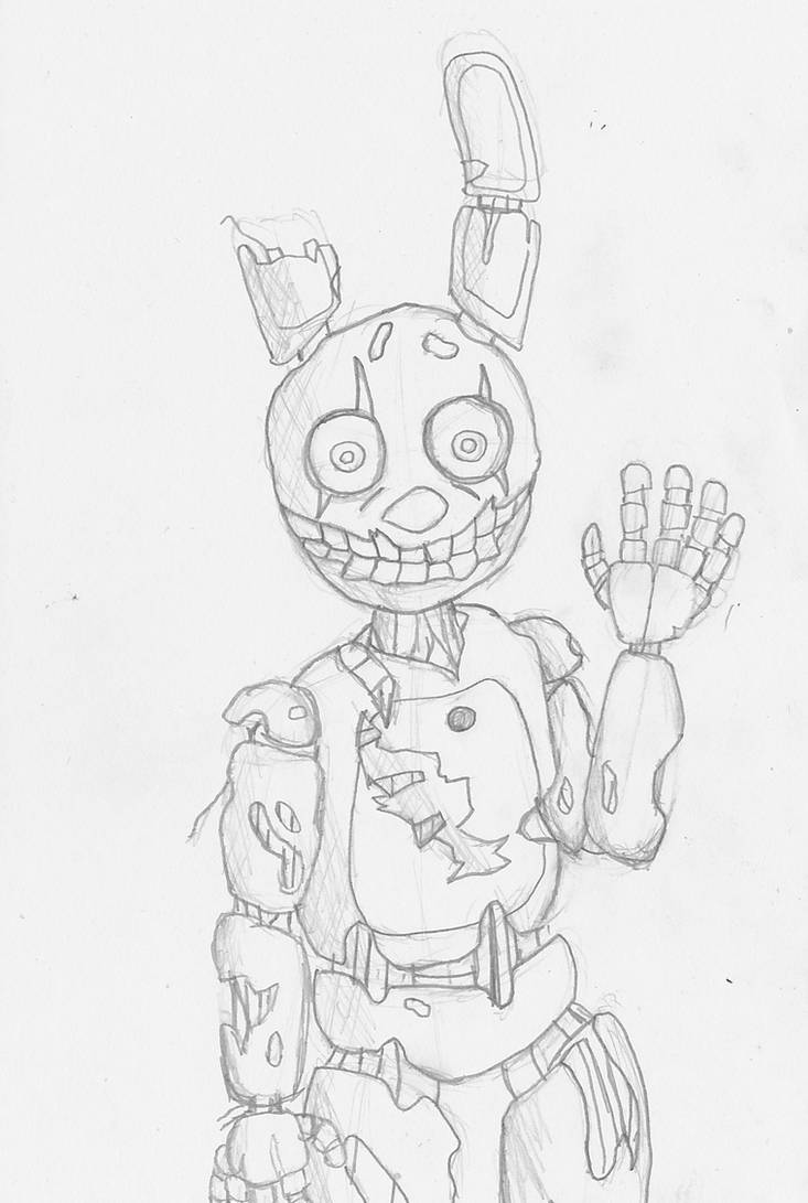 Springtrap Drawing by AgentEverfree on DeviantArt