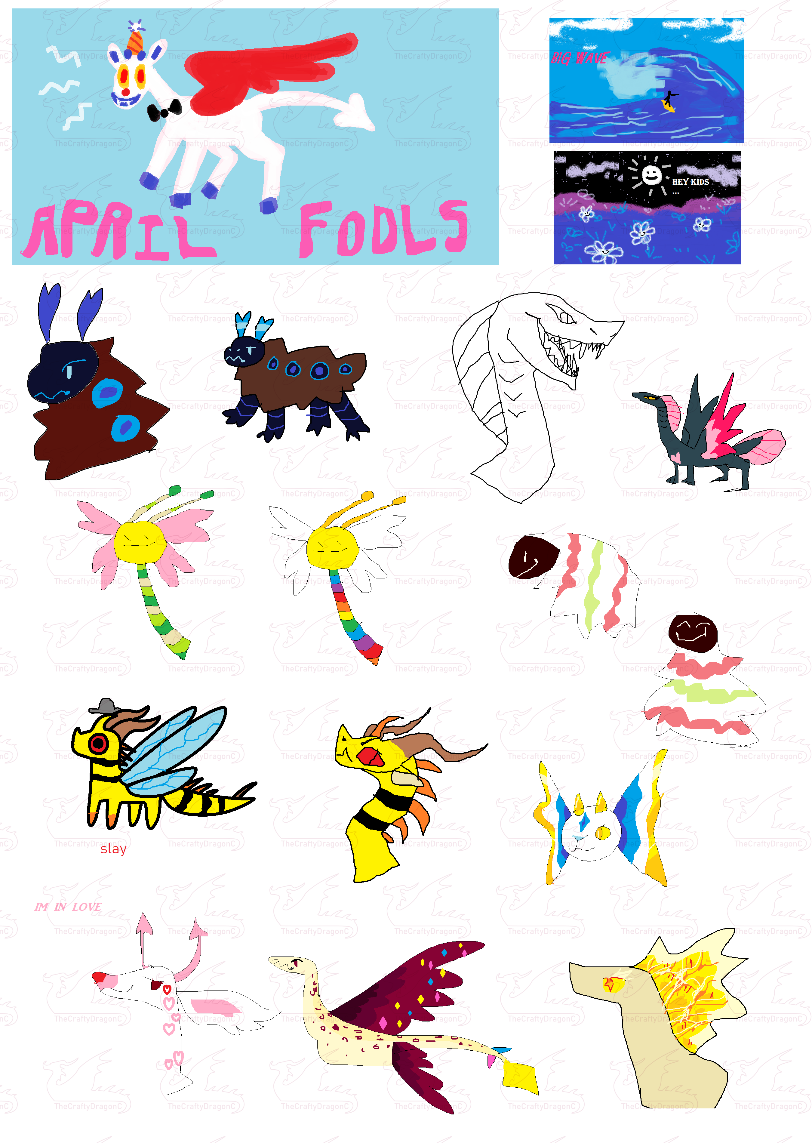 Compiled MS Paint Doodles 3 by TheCraftyDragonC on DeviantArt