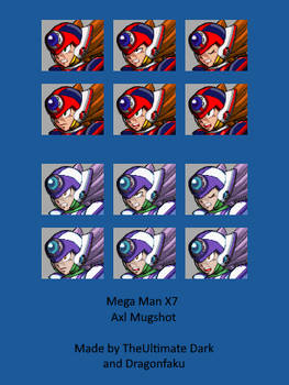 Mega Man X7 - Axl Mugshot (X6 style)