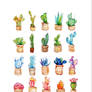 Colourful cactuses 
