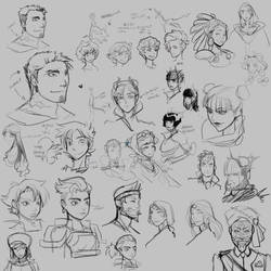 Character face doodle dump