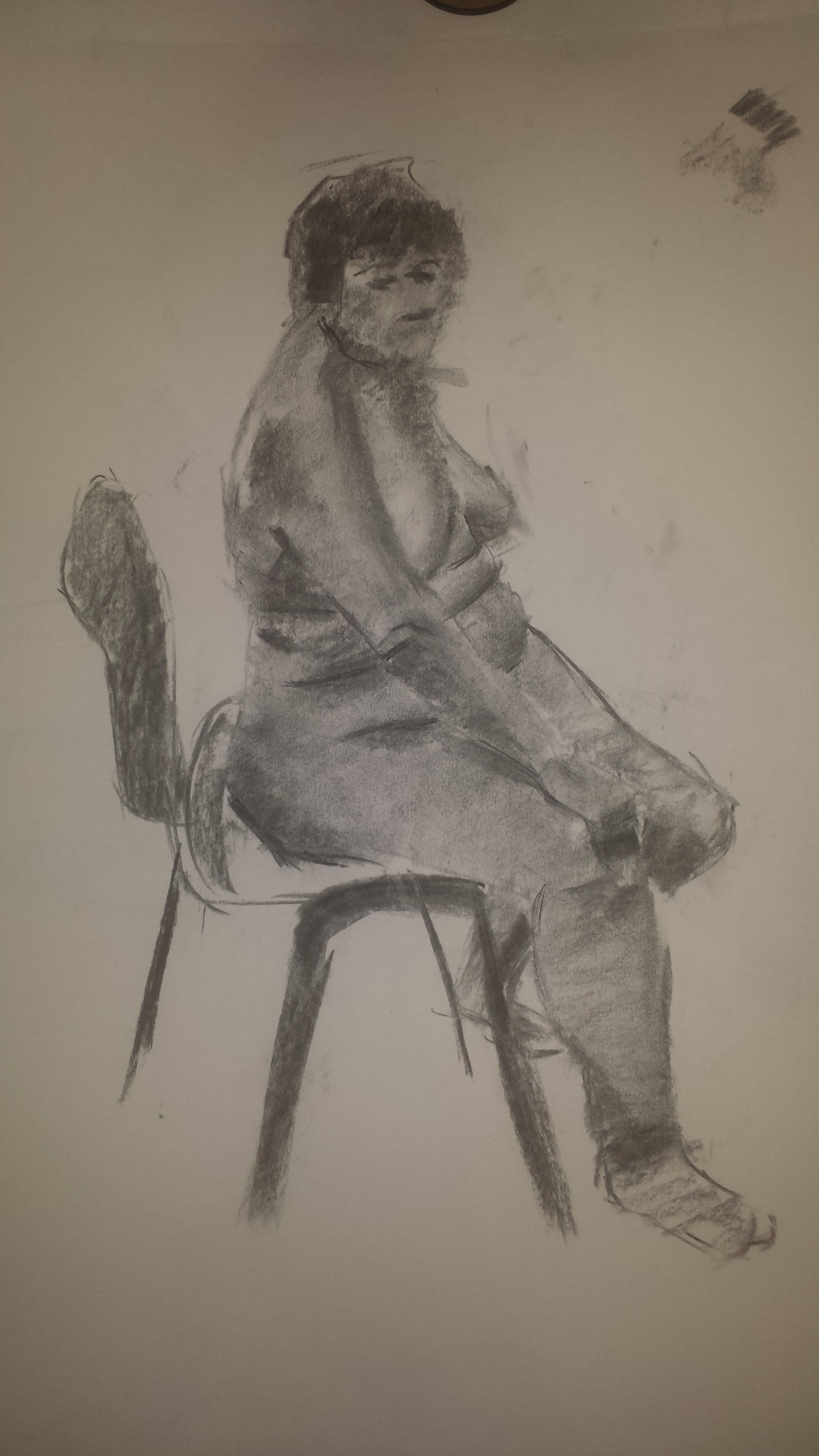 life drawing 20 minute pose  in charcoal.....