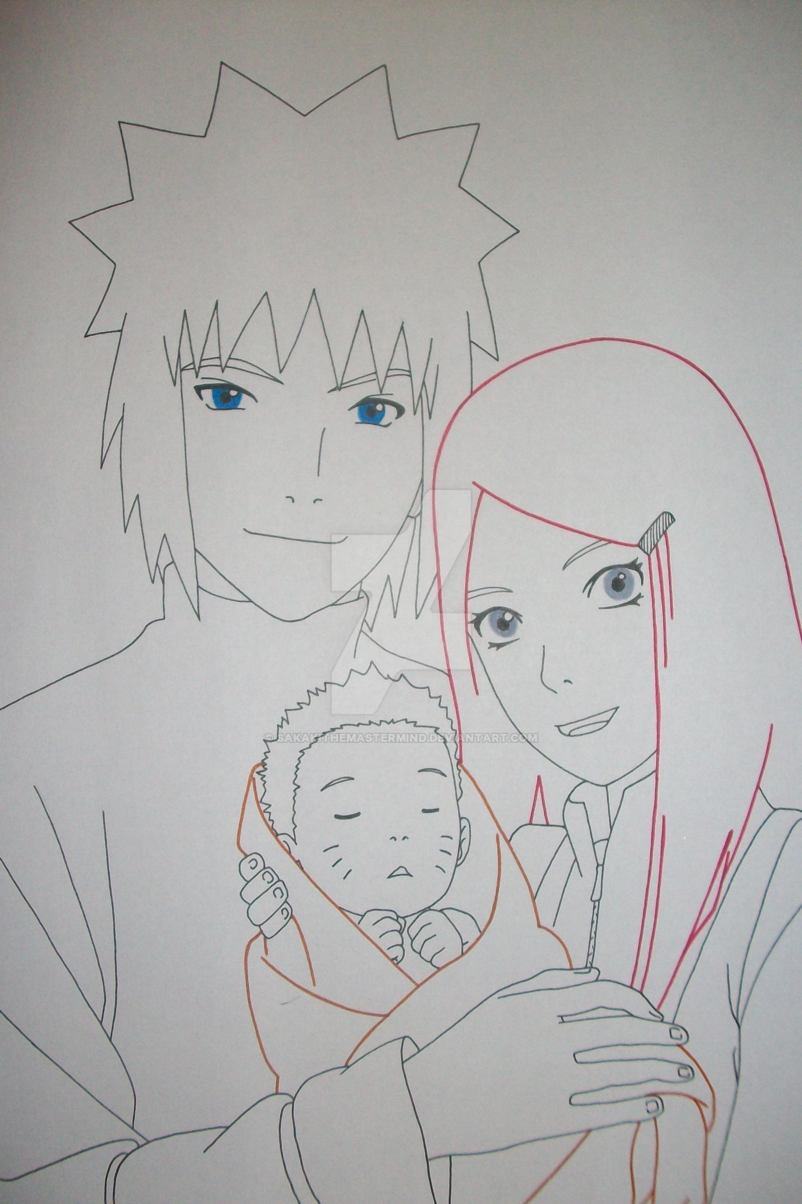 Minato drawing dooooone! Now the whole family is done🧡 - I hope