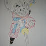 ''Got you!'' Kid Gohan (with sword)