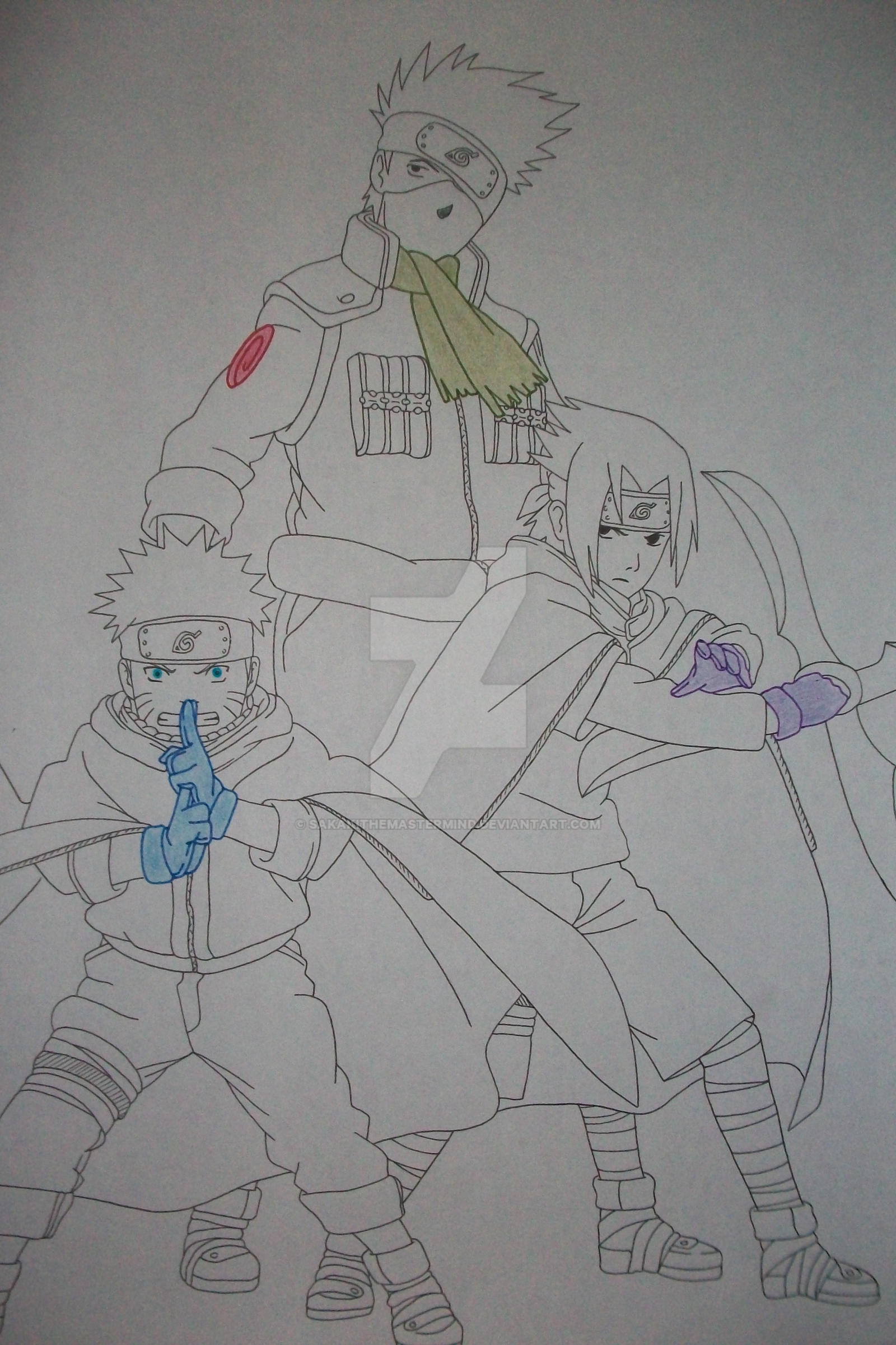 ''Let's protect her!'' Naruto, Sasuke and Kakashi