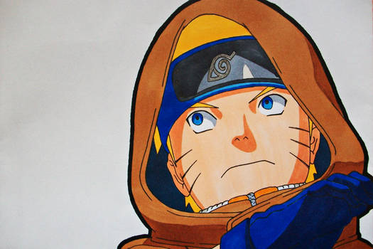 Tegami Art No.5 .:Naruto in a travel coat:.