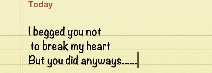 .:poem:. But you did anyways