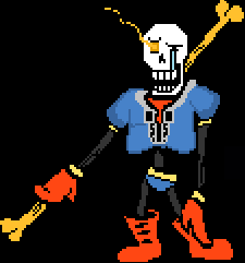 Distressed Papyrus Disbelief! Papyrus Colored Sprite Phase 1 by ZCDS on DeviantArt