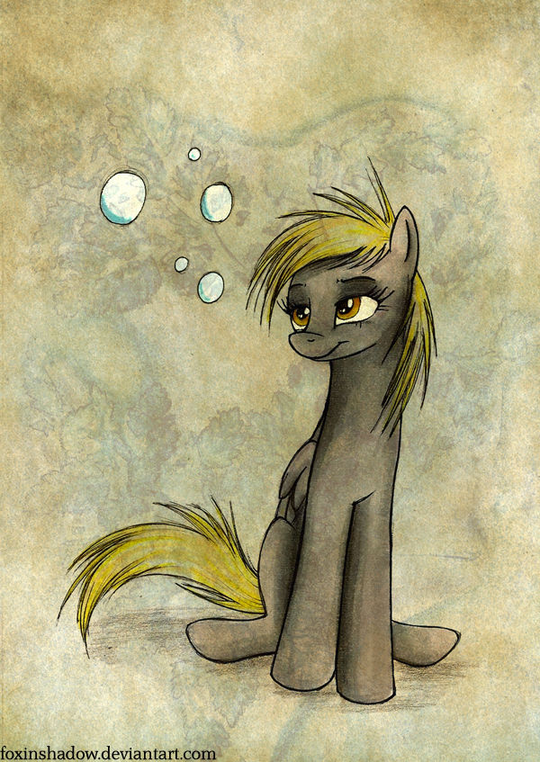 Derpy and the bubbles by FoxInShadow on DeviantArt
