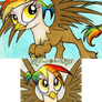 Rainbow Feather ACEOs