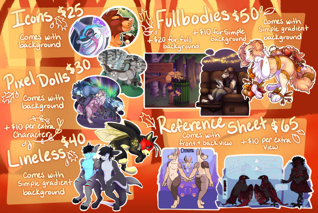 New! Commission sheet -MESSAGE IF INTERESTED-