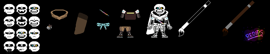 Ink!Sans battle sprite by GeorgTime on DeviantArt