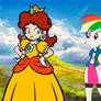 Princess Daisy and Rainbown Dash