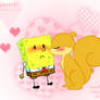 Chibi SpongeBob and Sandy