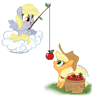 Derpy and Applejack