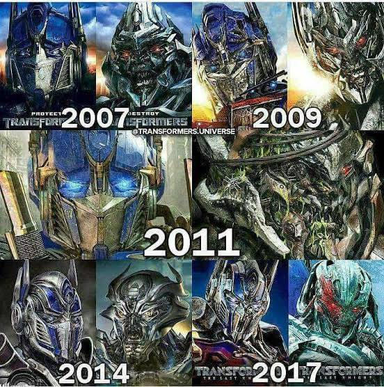 Optimus Prime Vs. Megatron Evolution 2007-2017 by Zavionak on DeviantArt