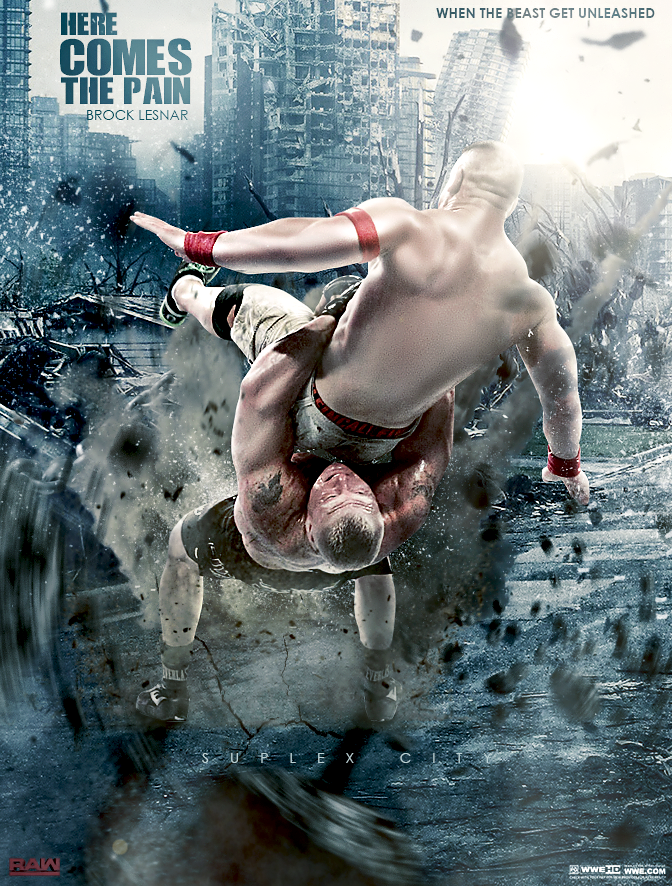 WWE BROCK LESNAR Suplex City Poster 2017