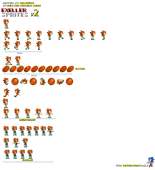 Exeller Sprite Sheet V2 by belufatr on DeviantArt