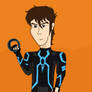 Takeru Myojin in a Tron-Inspired Suit