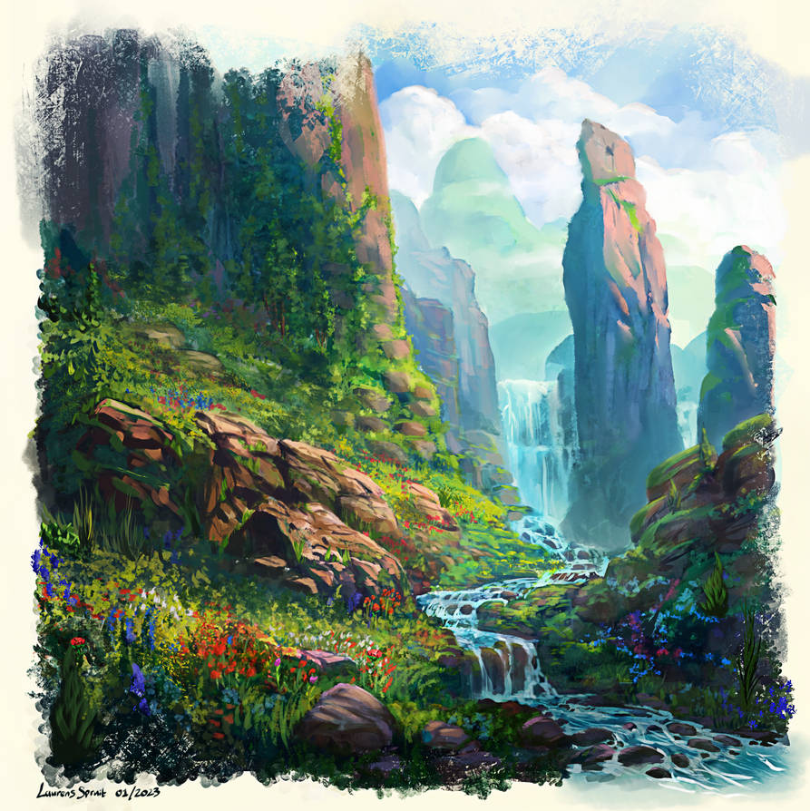Waterfall by LaurensSpruit on DeviantArt