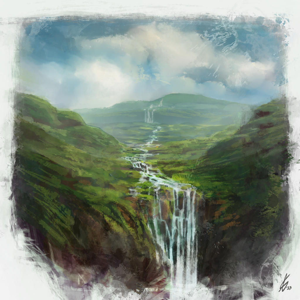 Waterfall Study by LaurensSpruit on DeviantArt