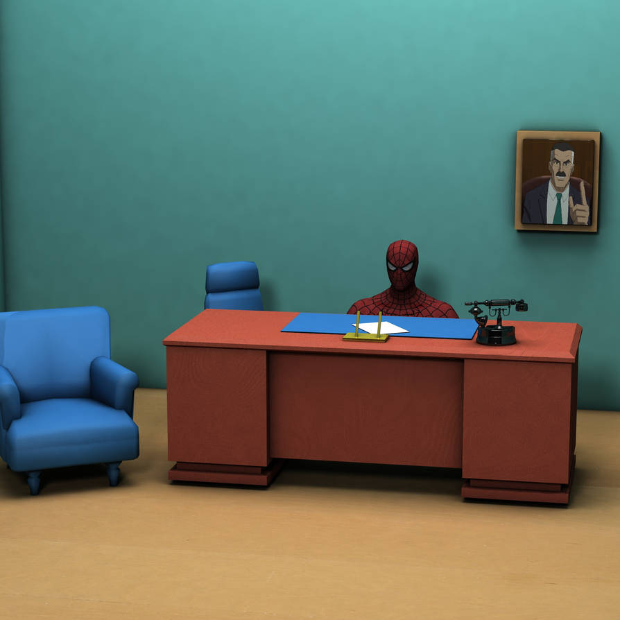 Spiderman Behind A Desk In 3d By Daisyahoy On Deviantart