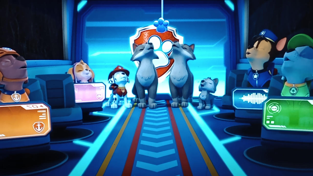 paw patrol/wolves howling by agron999 on DeviantArt