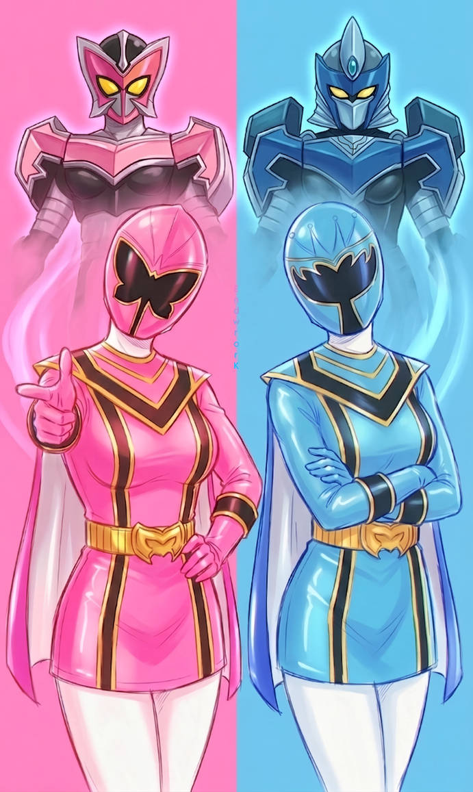 Pink Ranger And Blue Ranger (V2) PRMF - Pink and Blue Ranger by Endwork on DeviantArt
