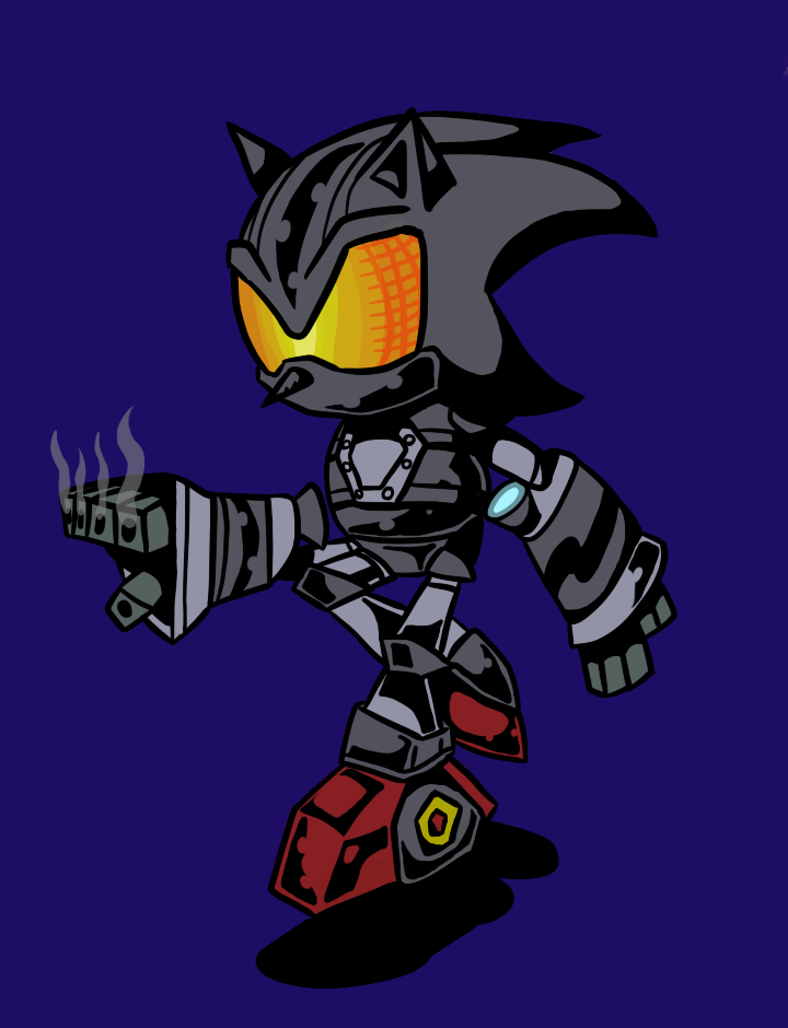 Nerkin Pixel on X: Mecha Silver Sonic, illustration for S2HD #Sonic # Fanart #Wearefans  / X